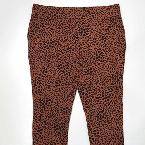 Lands' End Starfish Ankle Legging Leopard Print Mid Waist Rise Crop Yoga Pants - Picture 6 of 17